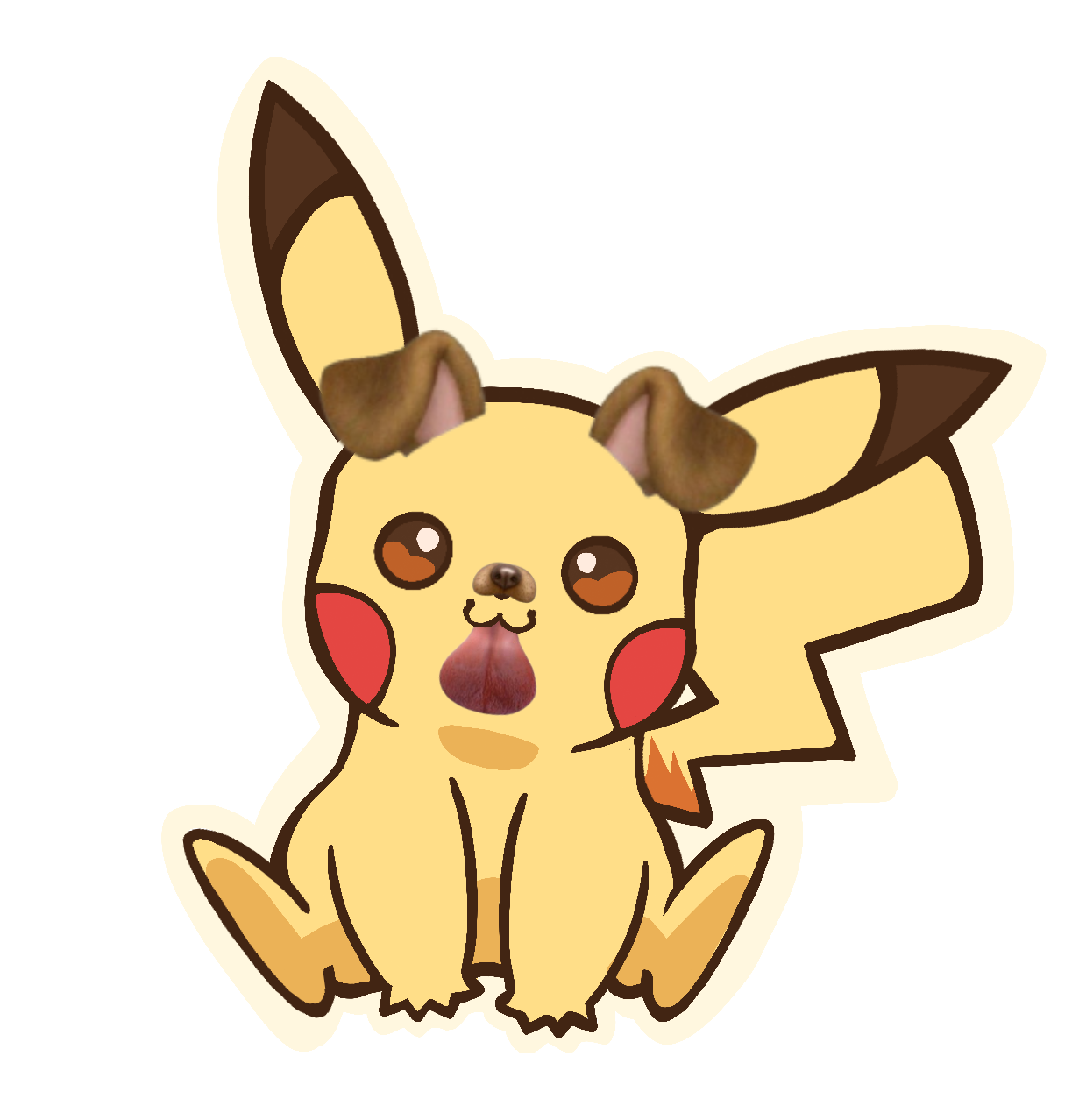 dog filter pikachu