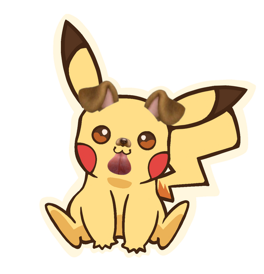 dog filter pikachu
